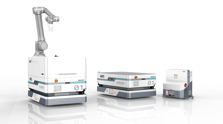 冰球突破數位開發的自主式移動機器人（AMR250M），搭配全向輪並結合AI演算法、2D LiDAR、3D攝影機等技術，協助客戶實現產線全自動化